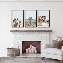 Load image into Gallery viewer, Set of 3 Southwestern Desert Prints. Joshua Tree, Camel, Van
