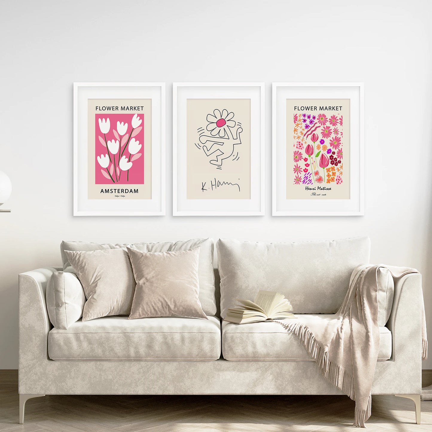 Keith Haring & Matisse Pink Set of 3 Prints