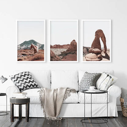 Arches National Park Wall Art Set. Horse in the Desert