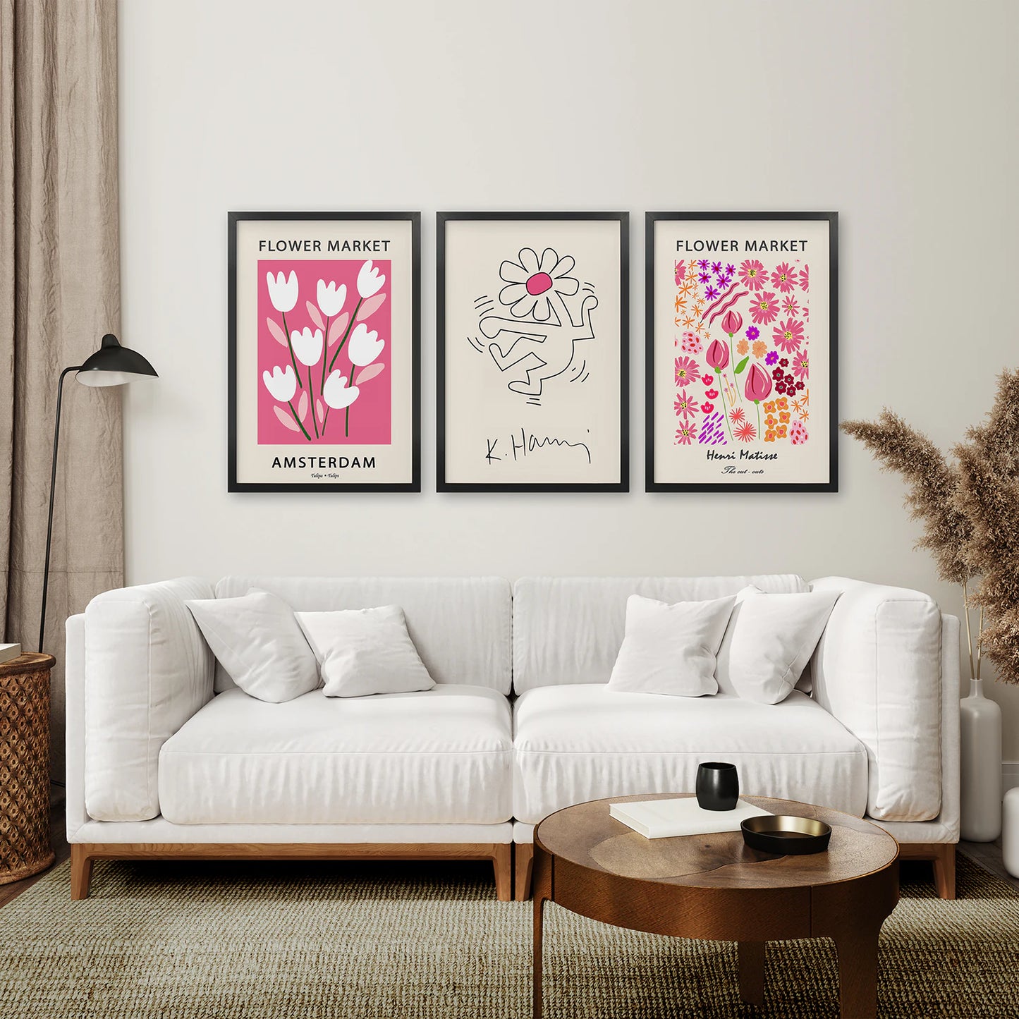 Keith Haring & Matisse Pink Set of 3 Prints