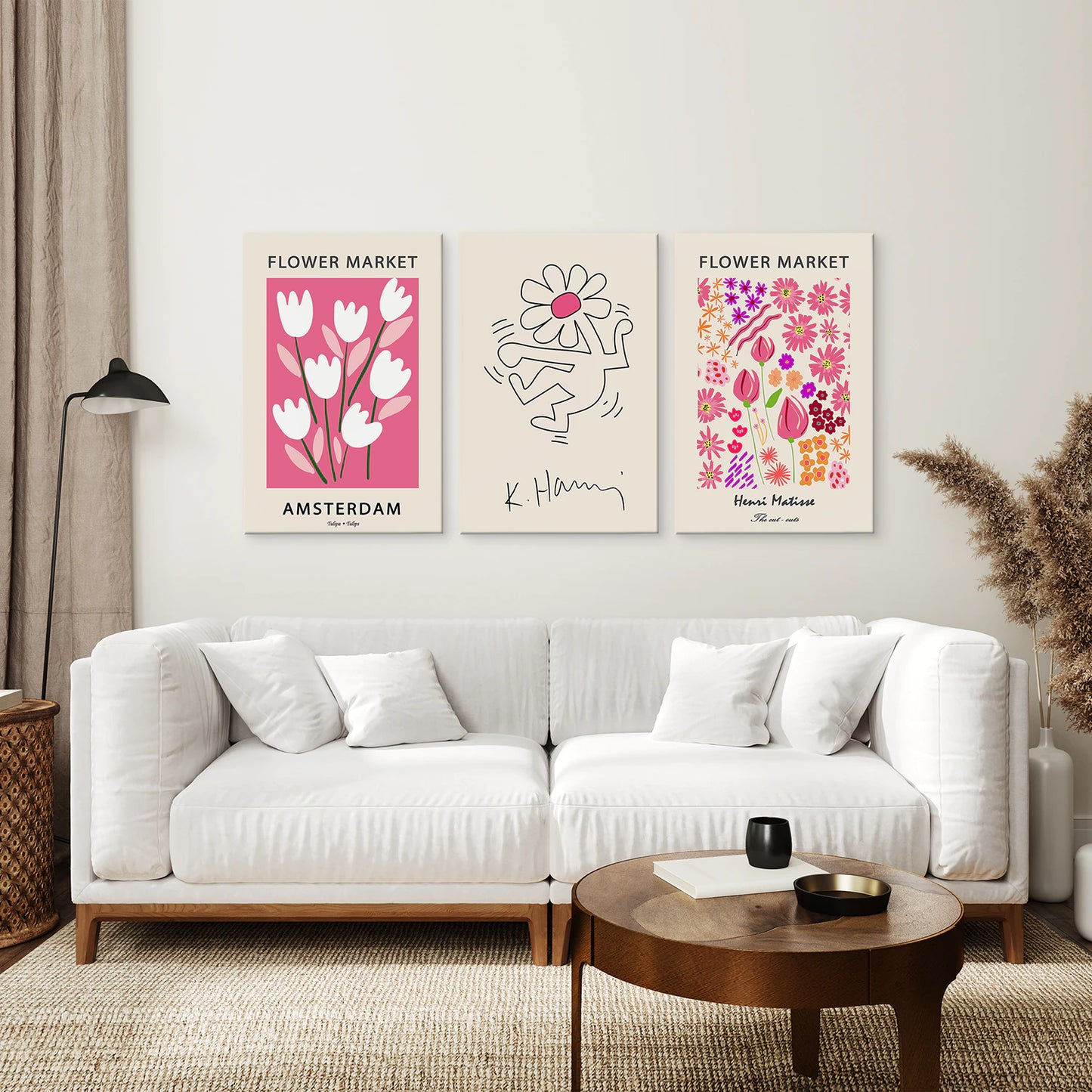 Keith Haring & Matisse Pink Set of 3 Prints