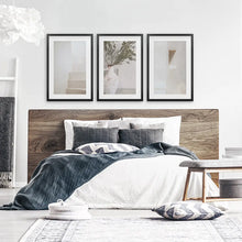 Load image into Gallery viewer, Boho Architectural Set of 3 Pieces. Neutral Tones. Black Frames with Mat
