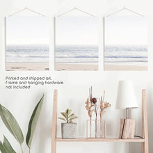 Load image into Gallery viewer, Minimalist Beige Pink Sea Wave Triptych. Sandy Beach Closeup. Unframed Prints
