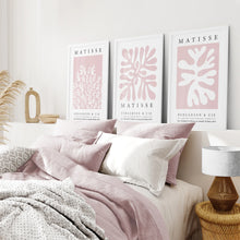 Load image into Gallery viewer, Set of 3 Matisse Abstract Cut Outs - La Gerbe Pink Wall Art
