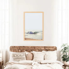 Load image into Gallery viewer, California Surfing. Coastal Waves Wall Art Print. Wood Frame
