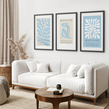 Load image into Gallery viewer, Set of 3 Blue and Beige Henri Matisse Prints
