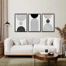Load image into Gallery viewer, Neutral Mid-Century Modern Wall Art | Set of 3
