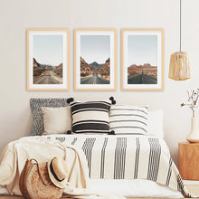 Load image into Gallery viewer, USA Travel Posters. Valley of Fire, Monument Valley, Garden of Gods, Antelope Canyon. Wood Frames with Mat

