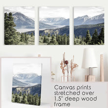 Load image into Gallery viewer, Kluane National Park in Canada. 3 Piece Wall Art. Stretched Canvas
