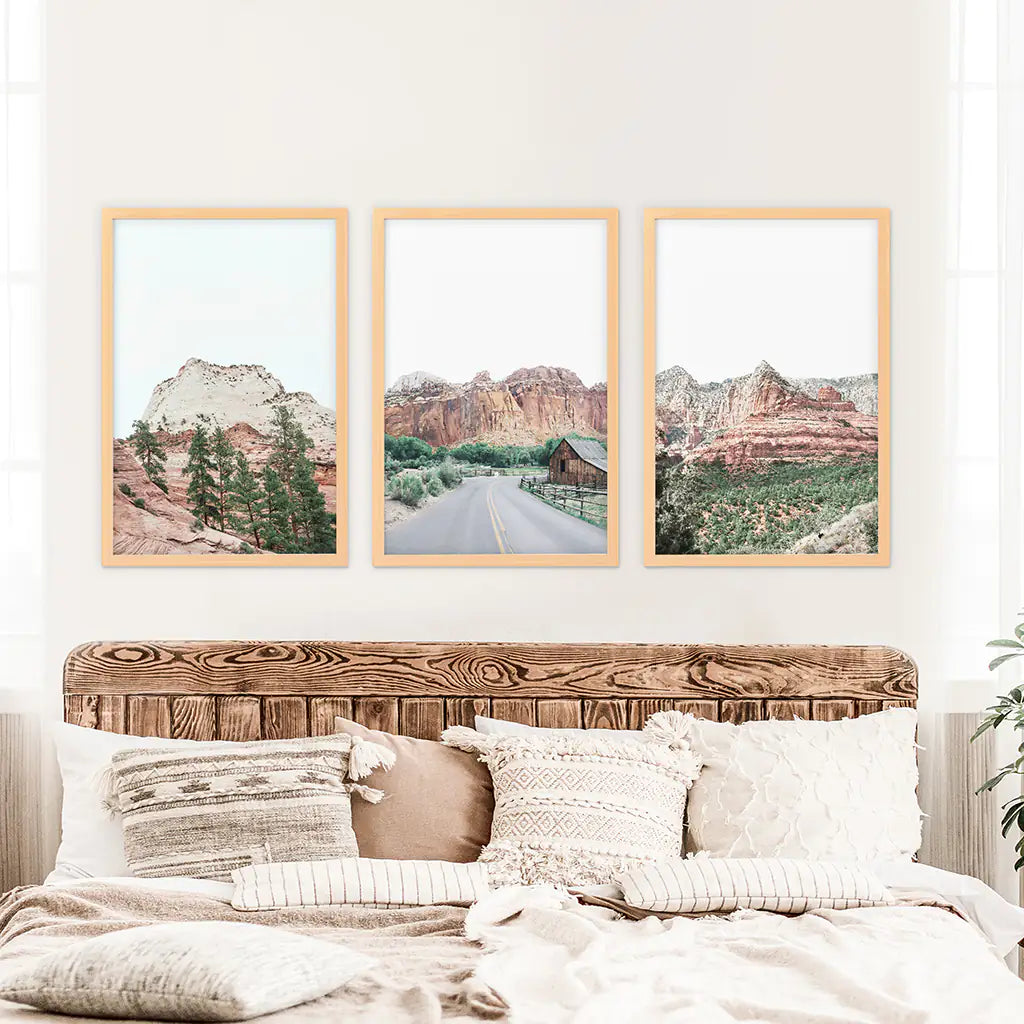 US National Park Wall Art. Zion, Sedona, Capitol Reef Torrey