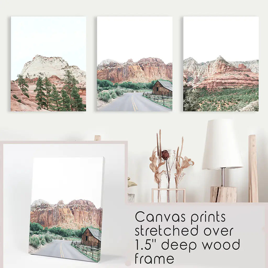 US National Park Wall Art. Zion, Sedona, Capitol Reef Torrey