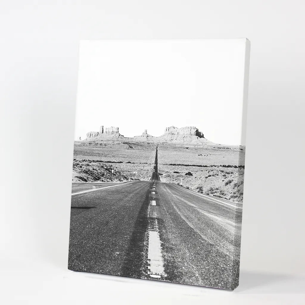 Utah Travel Wall Art Print. Desert Road. Canvas Print