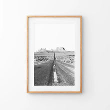 Load image into Gallery viewer, Utah Travel Wall Art Print. Desert Road. Thin Wood Frame with Mat
