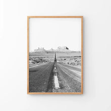 Load image into Gallery viewer, Utah Travel Wall Art Print. Desert Road. Thin Wood Frame
