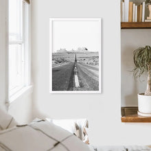 Load image into Gallery viewer, Utah Travel Wall Art Print. Desert Road. White Frame
